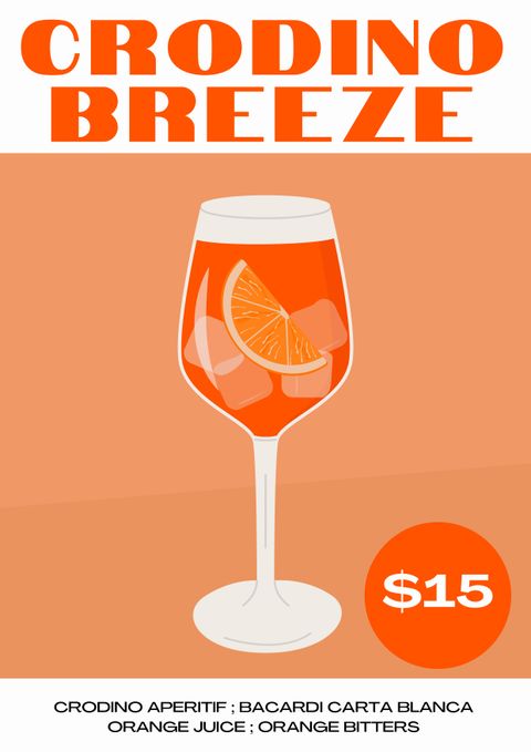 Minimalist Illustrative Spritz Classic Cocktail Recipe